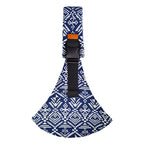 Ergonomische Baby Draagzak – Buikdrager met Verstelbare Banden & Gespen, Handsfree Babydrager, 10 Kleuren – CarryEase Wit Blauw print