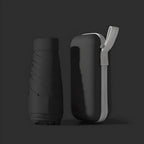 Compacte Zakparaplu met Waterdichte Hoes - Stormvaste Opvouwbare Paraplu met Hardcase Reis-Etui & Automatisch Open/Dicht Zwart
