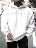 Calico | Comfortabele Heren Hoodie met Capuchon & Letterprint - Casual Oversized Sweatshirt met Kangoeroezak & Trekkoord