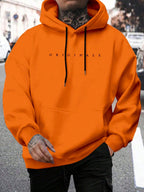 Calico | Comfortabele Heren Hoodie met Capuchon & Letterprint - Casual Oversized Sweatshirt met Kangoeroezak & Trekkoord