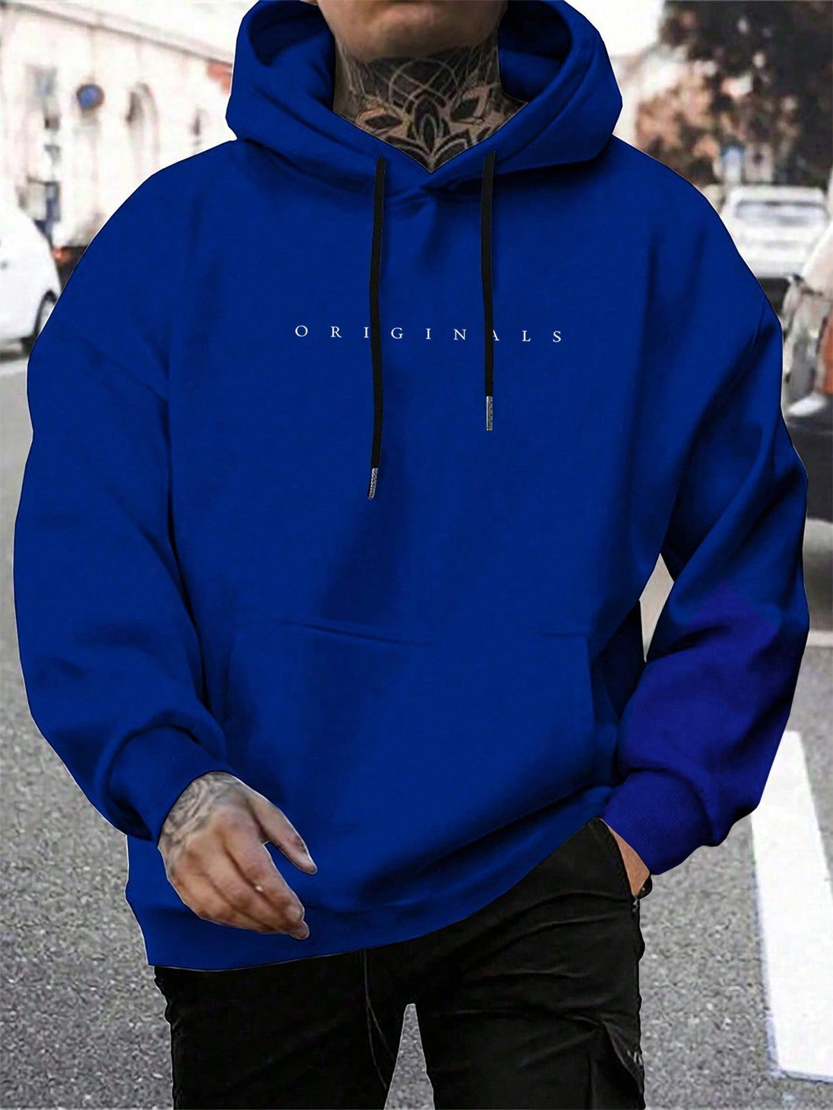 Calico | Comfortabele Heren Hoodie met Capuchon & Letterprint - Casual Oversized Sweatshirt met Kangoeroezak & Trekkoord