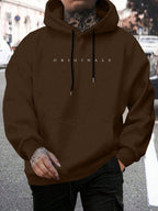 Calico | Comfortabele Heren Hoodie met Capuchon & Letterprint - Casual Oversized Sweatshirt met Kangoeroezak & Trekkoord