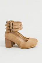 Pamelo | Elegante Dames Pumps met Stevige Blokhak en Enkelbandje