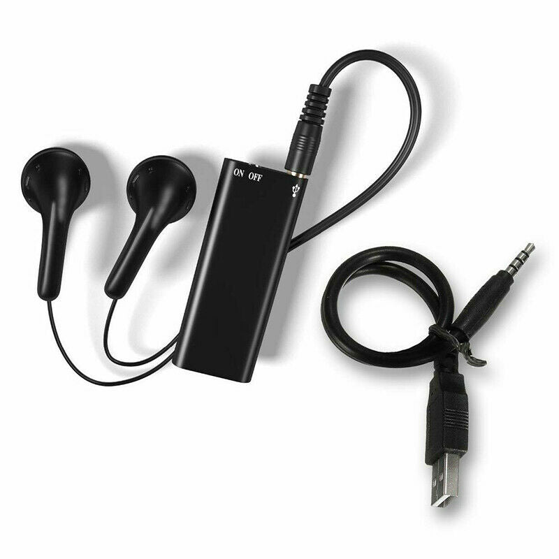 Mini Dictafoon 8 GB met USB-stick – Kleine Voice Recorder met WAV-opname, tot 96 Uur, MP3-speler, Plug & Play