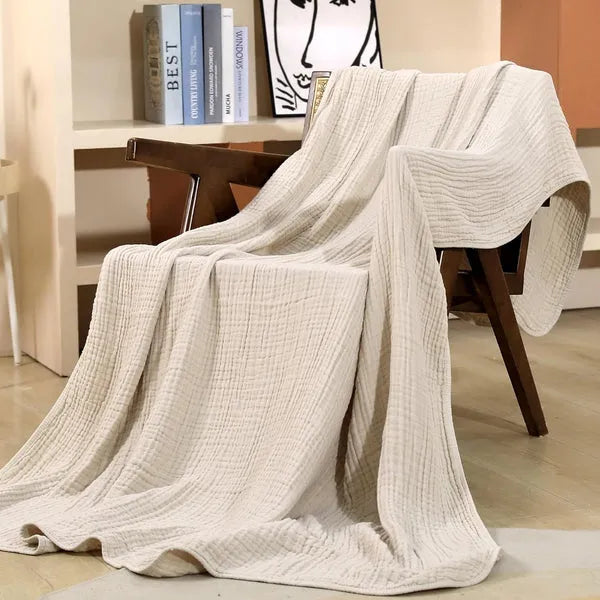 Zachte Mousseline Plaid Licht Katoenen Deken Rond Warm Pluche Woonkamer Slaapkamer (kopie)
