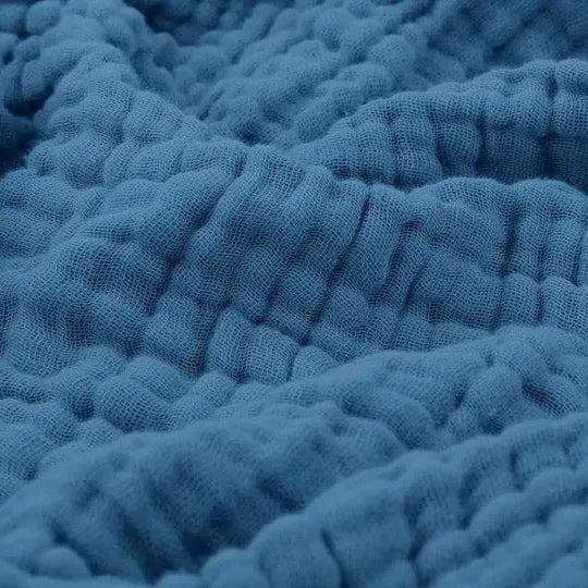 Zachte Mousseline Plaid Licht Katoenen Deken Rond Warm Pluche Woonkamer Slaapkamer (kopie) Blauw