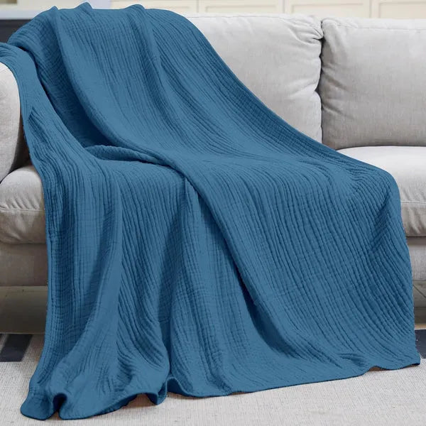 Zachte Mousseline Plaid Licht Katoenen Deken Rond Warm Pluche Woonkamer Slaapkamer (kopie)