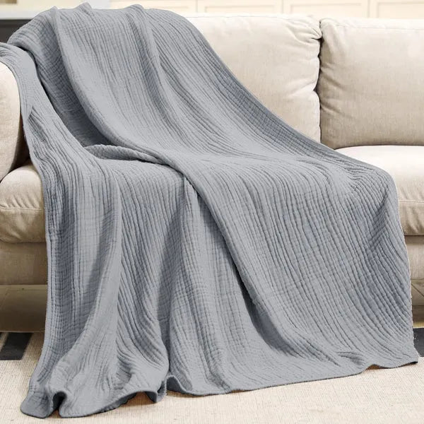 Zachte Mousseline Plaid Licht Katoenen Deken Rond Warm Pluche Woonkamer Slaapkamer (kopie)