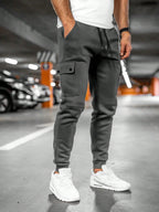 Hermosa | Comfortabele Heren Joggingbroek met Draai-Omslag Zakken - Slim Fit Katoenen Sweatpants met Trekkoord & Elastische Boorden