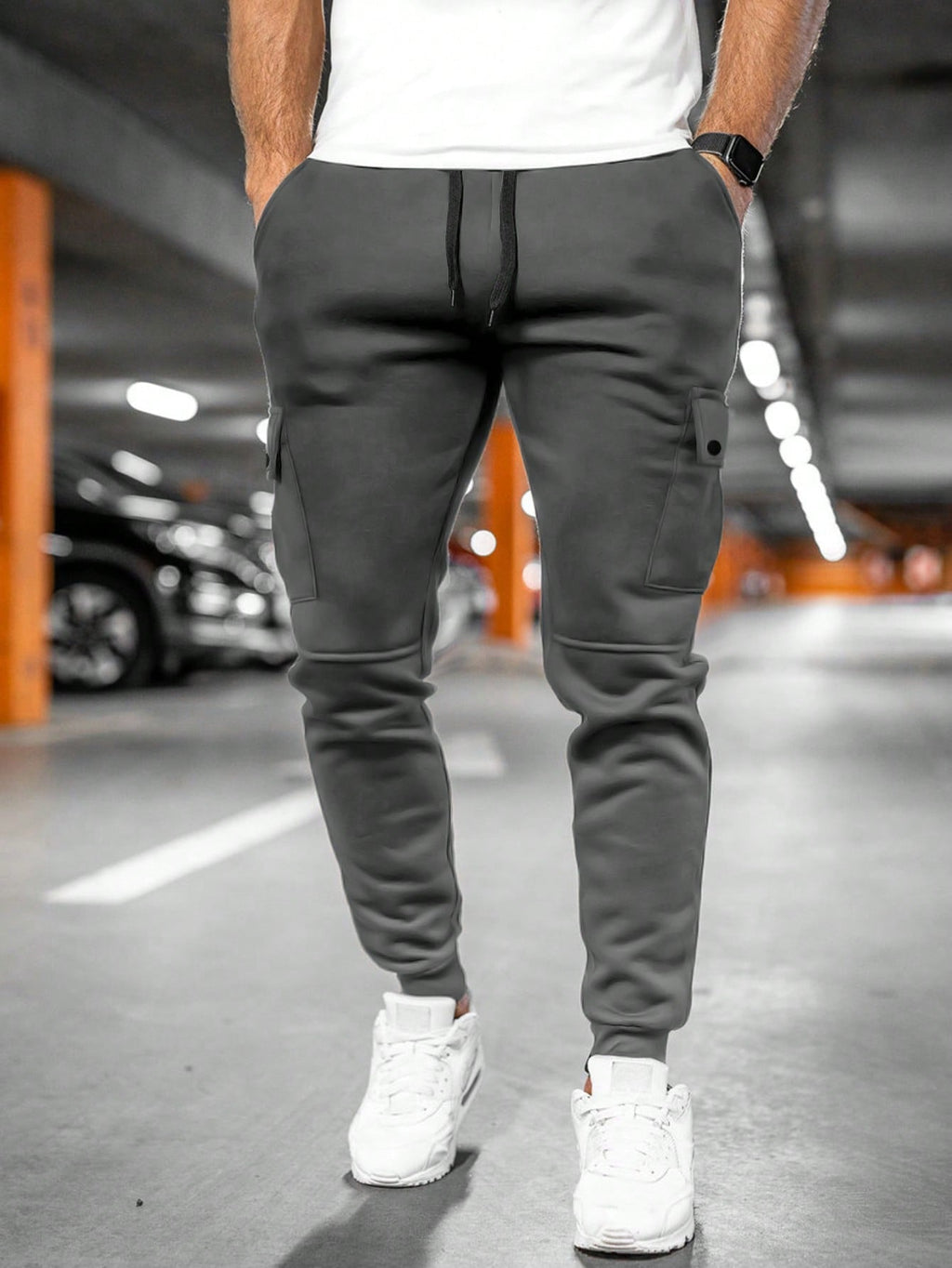 Hermosa | Comfortabele Heren Joggingbroek met Draai-Omslag Zakken - Slim Fit Katoenen Sweatpants met Trekkoord & Elastische Boorden