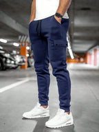 Hermosa | Comfortabele Heren Joggingbroek met Draai-Omslag Zakken - Slim Fit Katoenen Sweatpants met Trekkoord & Elastische Boorden