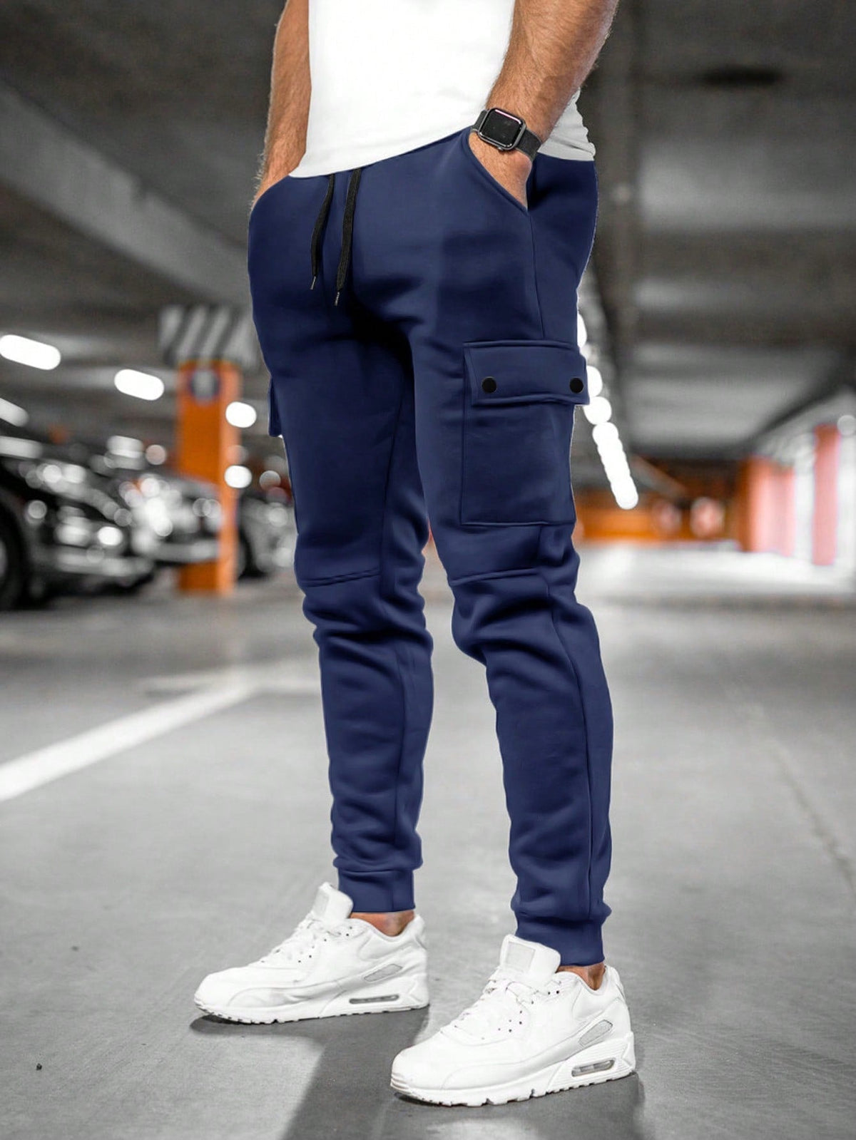 Hermosa | Comfortabele Heren Joggingbroek met Draai-Omslag Zakken - Slim Fit Katoenen Sweatpants met Trekkoord & Elastische Boorden