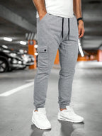 Hermosa | Comfortabele Heren Joggingbroek met Draai-Omslag Zakken - Slim Fit Katoenen Sweatpants met Trekkoord & Elastische Boorden