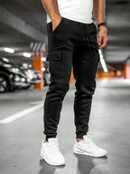 Hermosa | Comfortabele Heren Joggingbroek met Draai-Omslag Zakken - Slim Fit Katoenen Sweatpants met Trekkoord & Elastische Boorden