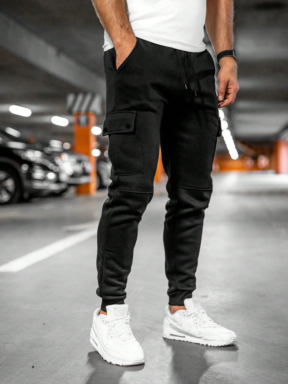 Hermosa | Comfortabele Heren Joggingbroek met Draai-Omslag Zakken - Slim Fit Katoenen Sweatpants met Trekkoord & Elastische Boorden