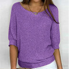 Mechi | Elegante Dames Gebreide Trui met Breipatroon - Zachte Warme Kabelbreisel Pullover en Winter Sweater