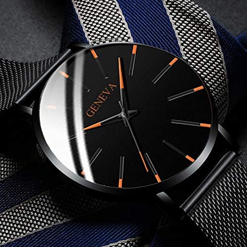 Admire | Heren Horloge Zwart Ultra-Dun Quartz - Stijlvol Zakelijk Polshorloge met Leren Band