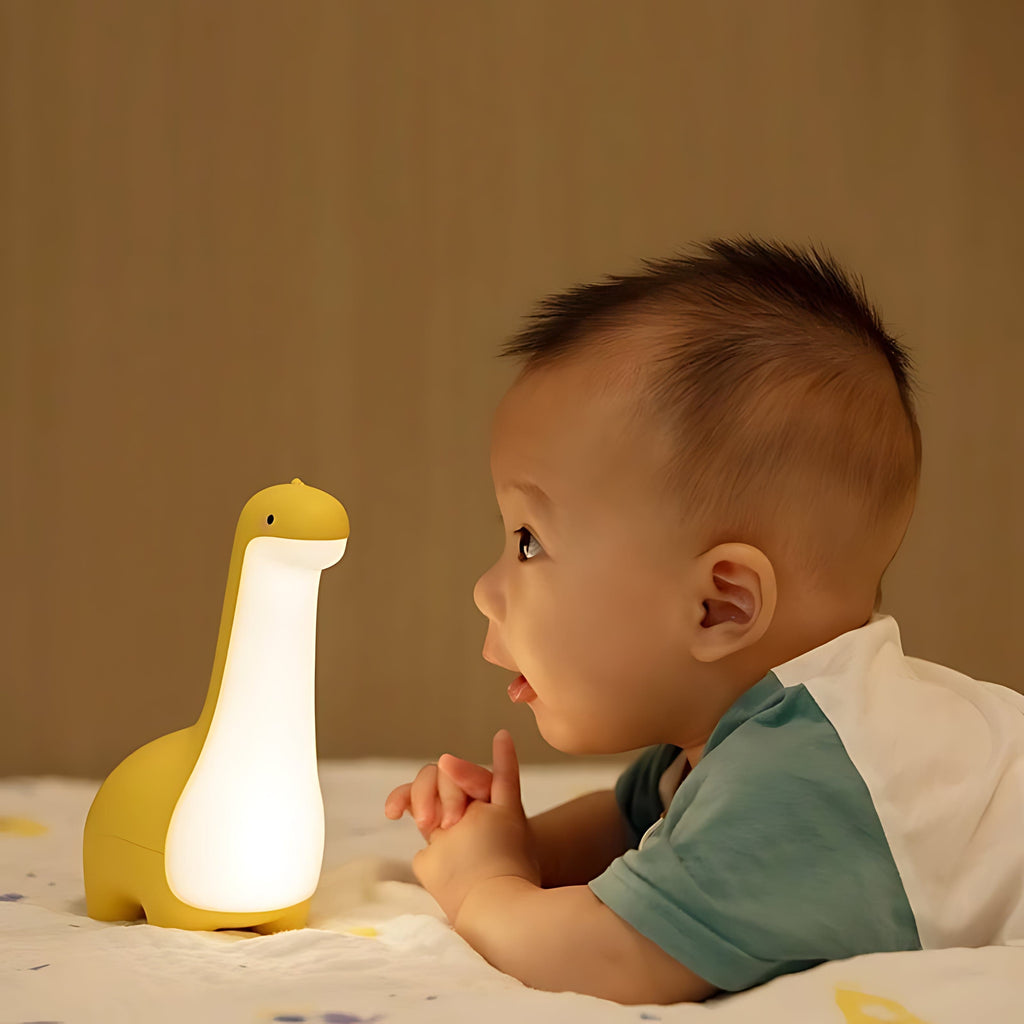 LED Dinosaurus Nachtlampje voor Rustige Nachten – Dino Nachtlampje Kinderen van Siliconen, Oplaadbaar & Draagbaar – RexGlow